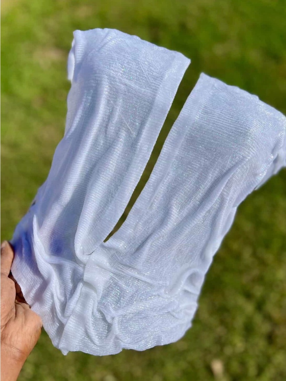 White wet frozen top size S/M never worn.